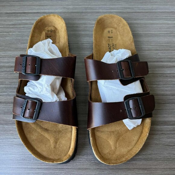 Naot Santa Barbara Men\'s Slides Sandals Size EU 48, US 15-15.5 $135 Buffalo Lthr